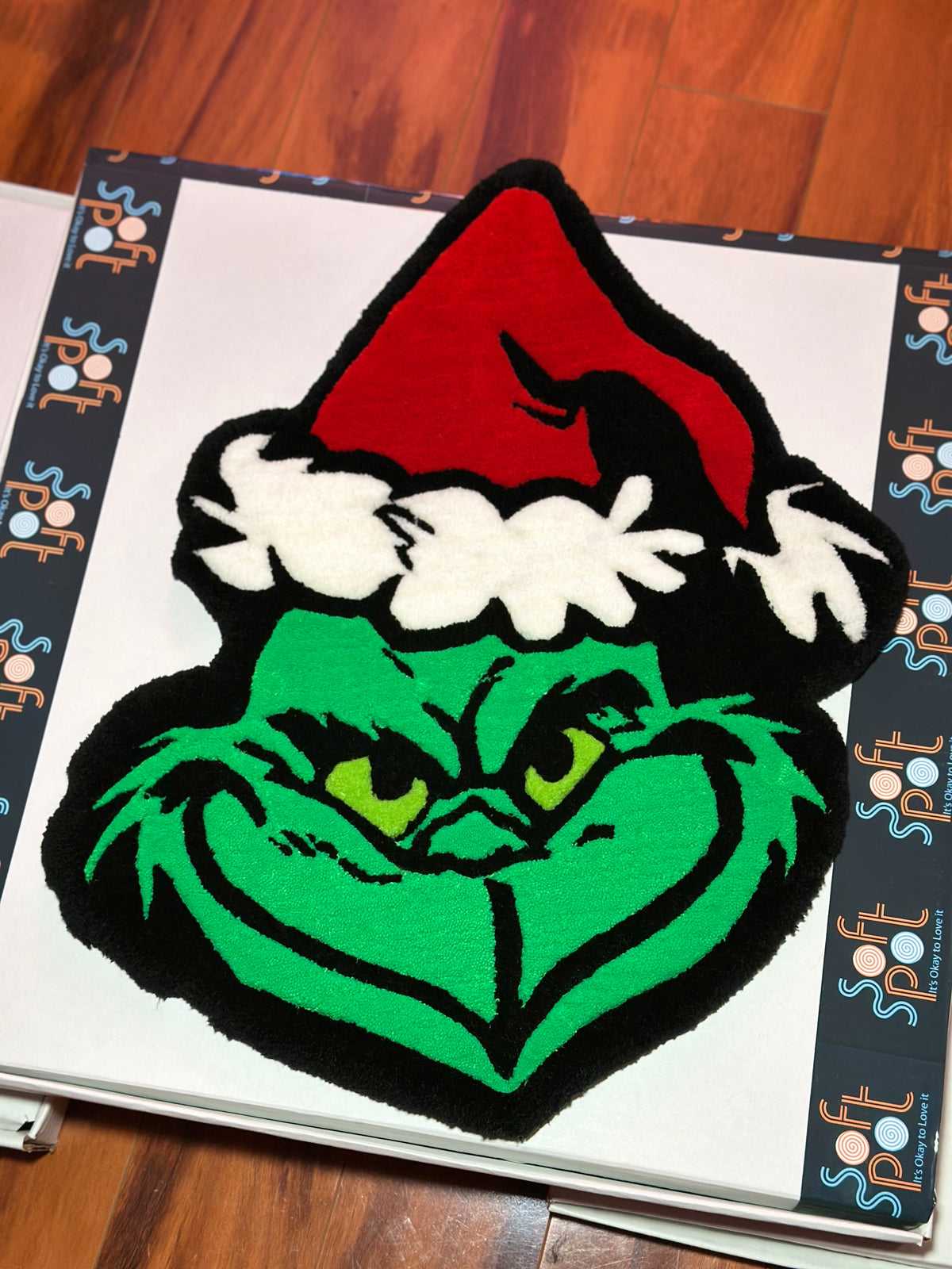 The Grinch: 1/1 Hand-Tufted Rug Artwork